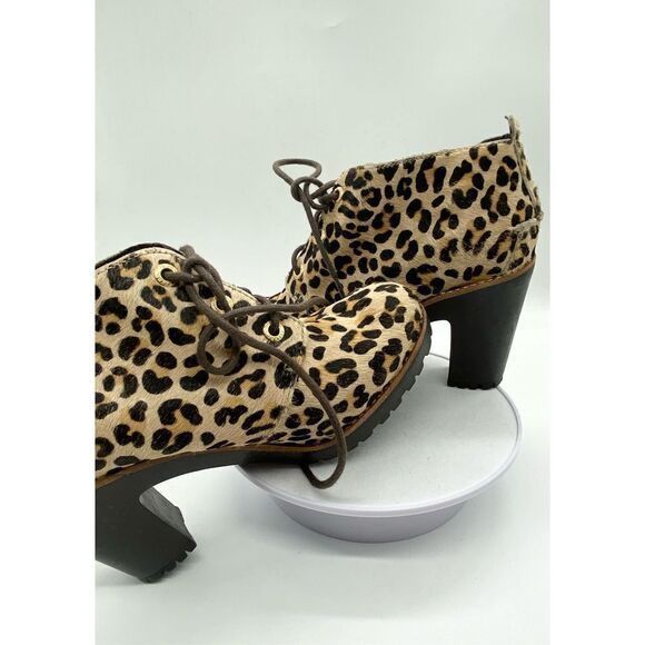 Sperry Princetons Top Sider Princeton boot leather lace up pony hair chunky heel - Picture 7 of 12